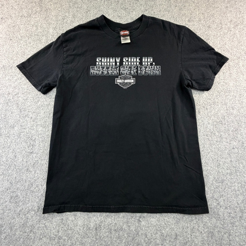 Harley-Davidson Shirt Mens Large Black 2008 Heritage Cycles Ft Walton Beach FL